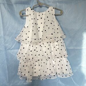 kate spade White and Black Polka Dot Kids Formal Dress